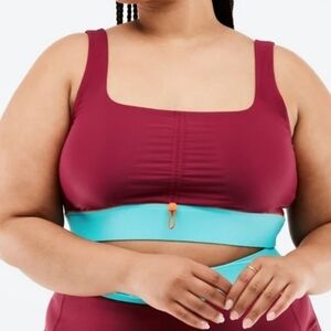 NWT Fabletics Fiona Low-Impact Colorblock Sports Bra Women's Plus Size XXL